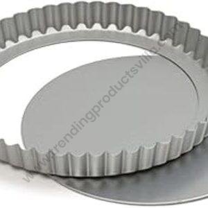 TPV® Aluminium Pie Dish Mould Pan With Removable Loose Bottom For Oven, 7.5 Inch, 1 Piece