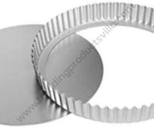 TPV® Aluminium Round Pie Dish Quiche Pan Tart Mould With Removable Bottom 8 Inch For Baking In Otg Oven