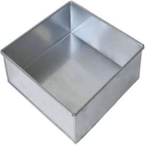 TPV® Aluminium Square Cake Mould (Aluminium, 8 X 8 X 2 Inch)