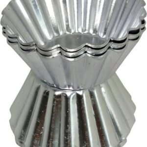 TPV® Aluminium Tart Mould, Medium Set Of 8 Pieces Diameter 8 Cm Height 3 Cm