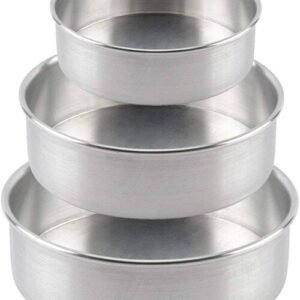 TPV® Aluminum Cake Baking Mould Set - 6,7,8, Inch, Pack Of 3