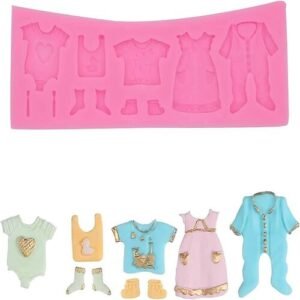 TPV® Sugarcraft Fondant Baby Clothes Shape Silicone Chocolate Fondant Biscuit Mould Cake Decorating Baking Mould