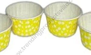 TPV® Bake  & Amp; Serve Paper Baking Mould Yellow Cupcake Mould 10 Pcs