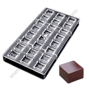 TPV® 24 Cavity Square Shaped Polycarbonate Chocolate Mould