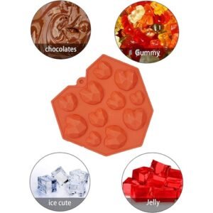 TPV® 11 Cavity Pinata Small Heart Valentine Heart Shape Design Chocolate Mould Ice Mould, Jelly Candy Mould, Silicone Mould