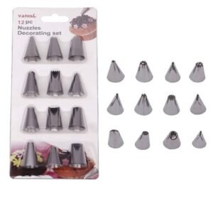 TPV® 12 Small Piece Stainless Steel Set Tips With Steel Nozzles. Reusable  &  Washable.