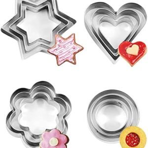 TPV® 12 Pcs Different Shapes Mini Cutter Bakeware Mould Biscuit Mould Set Sugar Arts Fondant Tools