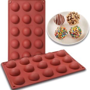 TPV® 15 Cavity Semi Round Silicone Chocolate Mould