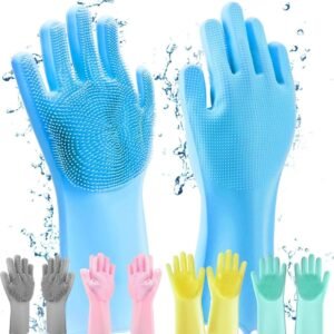 TPV® 1Pair Gloves For Dishwashing Rubber Dish Washing Multicolor