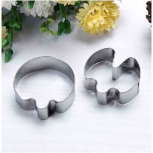 TPV® 2 Pcs Pea Flower Petals Cutter Bakeware Mould Biscuit Mould Set Sugar Arts Fondant Tools