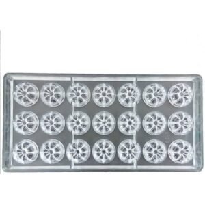TPV® 21 Cavity New Design Flower Moon Cake Shape Hard Plastic Inject Polycarbonate Pc Cake Chocolate Mould Mold