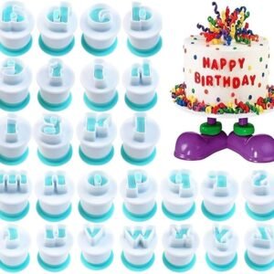 TPV® 26Pcs Push Easy Mini Lower Case Alphabet Letter Cookie Cutter Fondant Cutters
