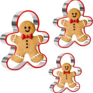 TPV® 2Pcs Ginger Bread Man Shape Cutter Bakeware Mould Biscuit Mould Set Sugar Arts Fondant Tools