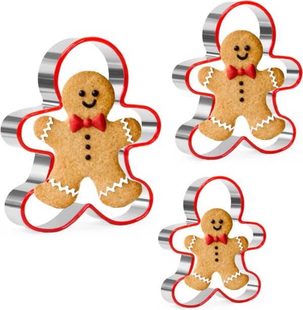 TPV® 2Pcs Ginger Bread Man Shape Cutter Bakeware Mould Biscuit Mould Set Sugar Arts Fondant Tools