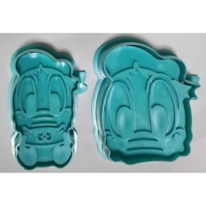 TPV® 2Pcs Donald Duck & Amp; Face Pull Press Cookie Cutter Cake Fondant Tool