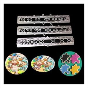 TPV® 3 Pc Puzzles Tappet Cutter Plastic Fondant Cutter Gumpaste Cutter