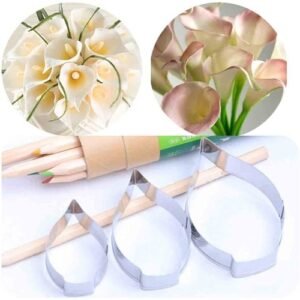 TPV® 3 Pcs Calla Lily Petals Cutter Bakeware Mould Biscuit Mould Set Sugar Arts Fondant Tools