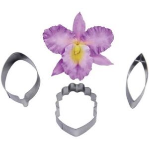 TPV® 3 Pcs Cymbidium Orchid Shape Cutter Bakeware Mould Biscuit Mould Set Sugar Arts Fondant Tools