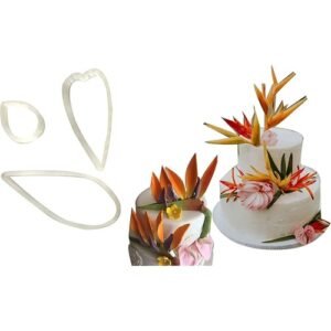 TPV® 3 Pcs Strelitzia Reginae Cutter Bakeware Mould Biscuit Mould Set Sugar Arts Fondant Tools