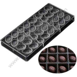 TPV® 32 Cavity Easter Egg Shape Polycarbonate Chocolate Mould;