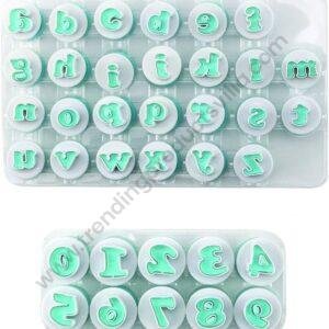 TPV® 36Pcs Push Easy Lower Case Alphabet Letter With Number Cookie Cutter Fondant Cutters