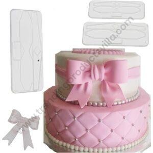 TPV® 3Pc Plastic Small Bow Cake Cutter Mold Icing Cookie Press Biscuit Fondant Embosser