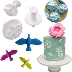 TPV® 3Pcs Dove Plunger Cutters Fondant Tool