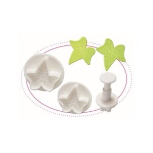 TPV® 3Pcs Fondant Tools Ivy Leaf Plunger Cutter Sugarcraft Molds