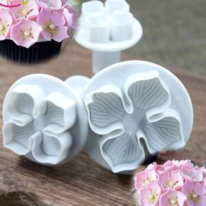 TPV® 3Pcs Hydrangea Veined Laurustinus Flower Plunger Cutter