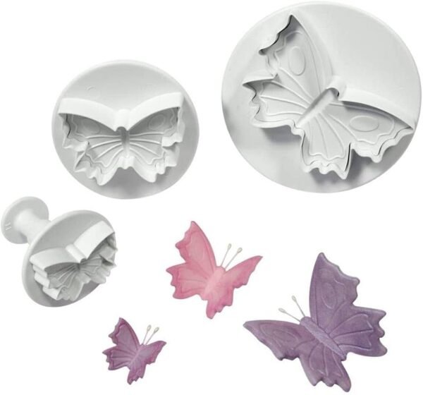 TPV® 3Pcs Mini Butterfly Plunger Cutter Fondant Cutter