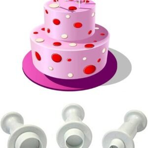 TPV® 3Pcs Round Shape Cake Plunger Cutter