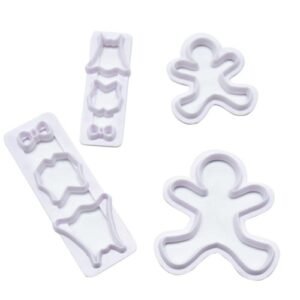 TPV® 4 Pc Ginger Bread Man Plastic Fondant Cutter Gumpaste Cutter