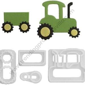 TPV® 4 Pc Tractor Theme Plastic Fondant Cutter Gumpaste Cutter