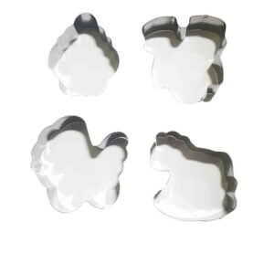 TPV® 4 Pcs Babys Toys, Milk Bottle, Clothes Shape Cookie Cutter Bakeware Mould Biscuit Mould Set Sugar Arts Fondant Tools