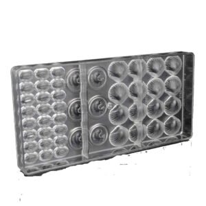 TPV® 46 Cavities Sea Animals Shell Fish Bean Shape Polycarbonate Chocolate Mold