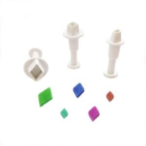 TPV® 4Pcs Diamond Shape Plunger Cutters Fondant Tool