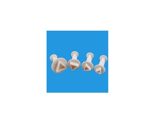 TPV® 4Pcs Small Triangle Shape Plunger Cutters Fondant Tool