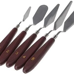 TPV® 5 Pcs Stainless Steel Artists Palette Knife Knives Set Thin And Flexible For Oil Painting, Acrylic Mixing