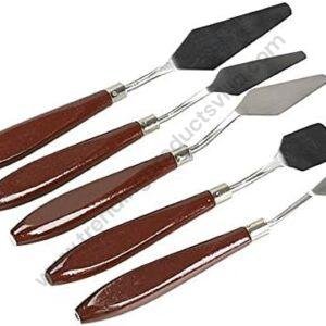 TPV® 5Pcs Mixing Tools Artist Oil Painting Pallet Palette Knives Spatula Paint, Wooden Handle