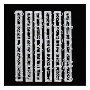 TPV® 6 Pc New Funky Alphabet And Number Tappet Plastic Fondant Cutter Gumpaste Cutter