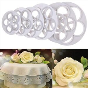 TPV® 6 Pcs Set Beautiful Gum Paste Flowers Cutter Fondant Mold Sugar Tools