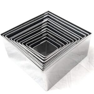 TPV® 12 Pcs Diamond Shape Stainless Steel Cookie Cutter, Cutter Bakeware Mould Biscuit