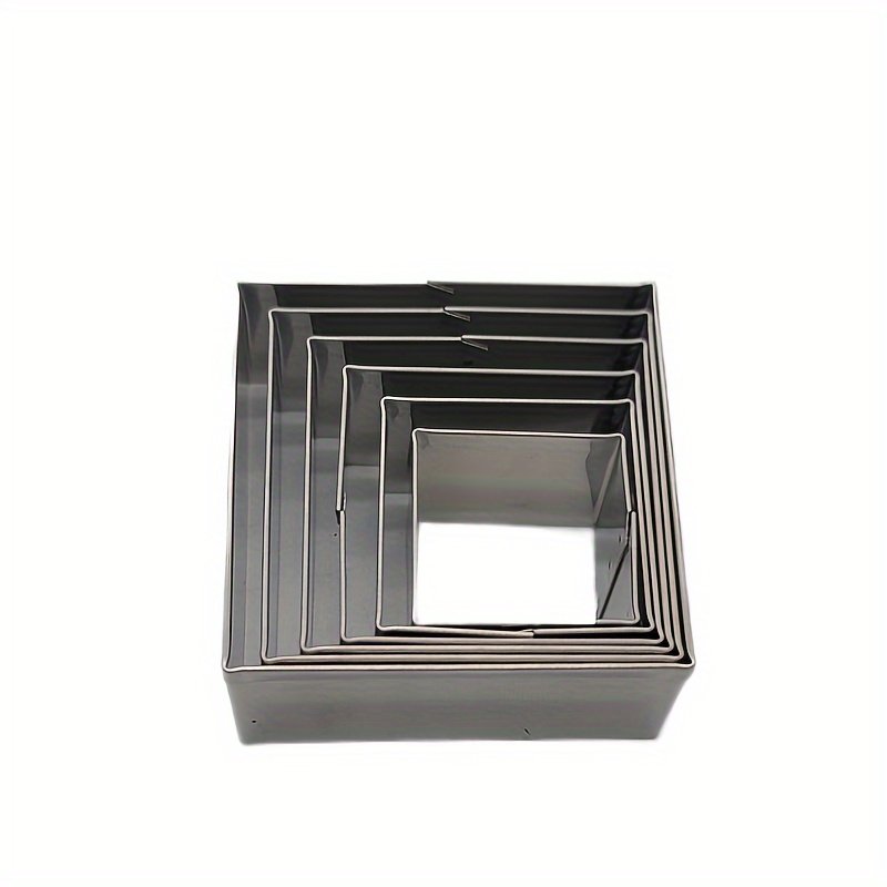 TPV® 6Pcs Square Shape Stainless Steel Cookie Cutter, Cutter Bakeware Mould Biscuit