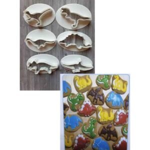 TPV® 6Pc Dinosaur Multi Cutters Fondant Tool