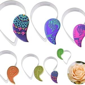 TPV® 7 Pcs Paisley Pattern Shape Cutter Bakeware Mould Biscuit Mould Set Sugar Arts Fondant Tools