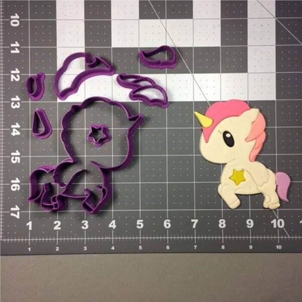 TPV® 7 Pcs Set Baby Unicorn Cookie Cutter Fondant Tools Cookie Cutter Set