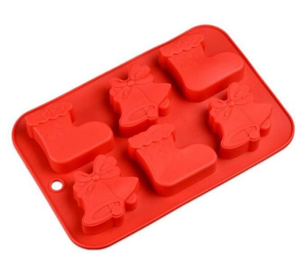 TPV® 8 In 1 Silicon Bakeware Christmas Jingle Cupcake Moulds Muffin Mould
