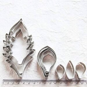 TPV® 9 Pcs Stainless Steel Dahlia Petal Cutter Set Bakeware Mould Biscuit Mould Set Sugar Arts Fondant Tools