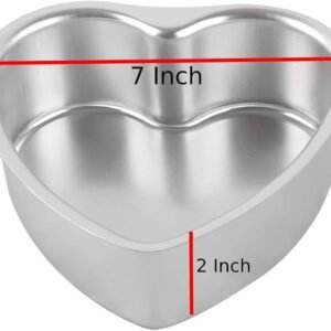 TPV® Aluminium Heart Shape Cake Mould 7 Inch - Silver