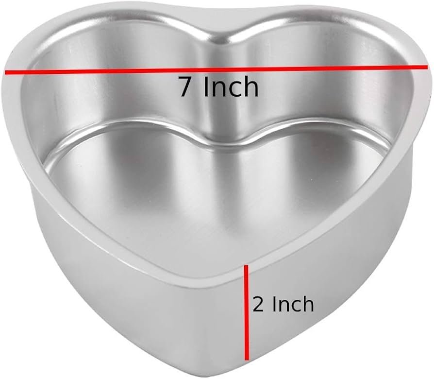 TPV® Aluminium Heart Shape Cake Mould 7 Inch - Silver